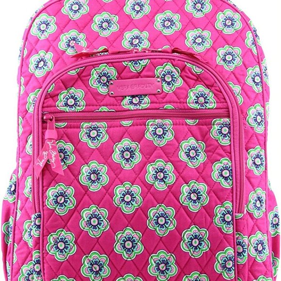Vera Bradley Handbags - Pink Swirls Flowers Campus Backpack Vera Bradley